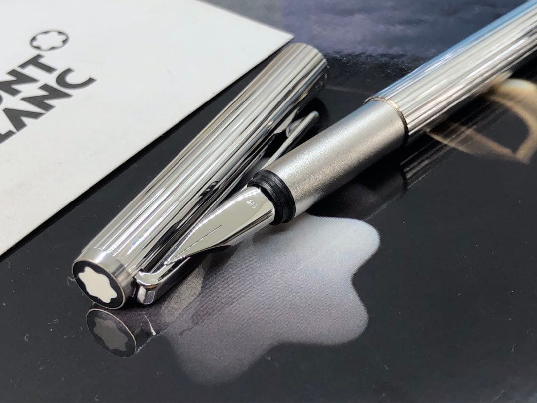 稀な未使用に近い極上の保管品！総プラチナ張りノブレス★No1157★モンブラン製