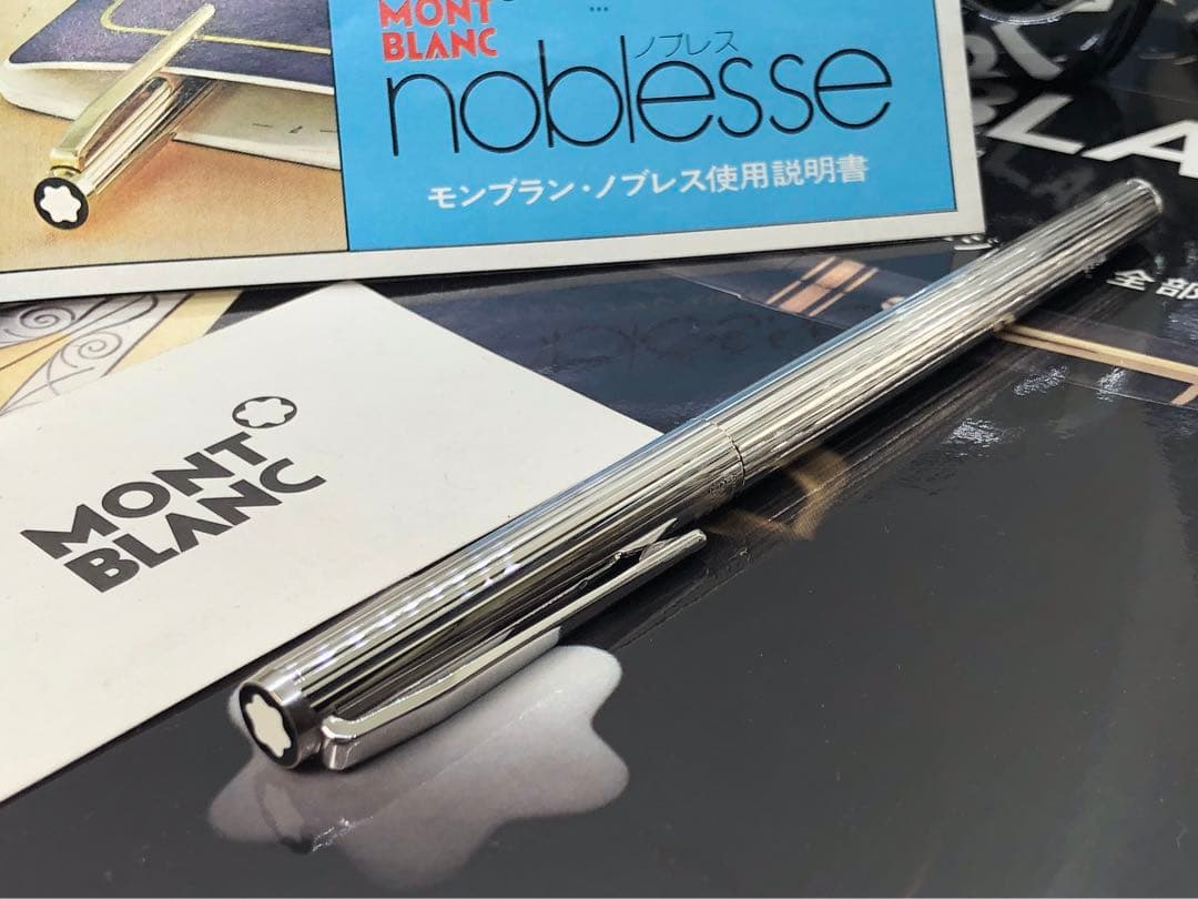 稀な未使用に近い極上の保管品！総プラチナ張りノブレス★No1157★モンブラン製