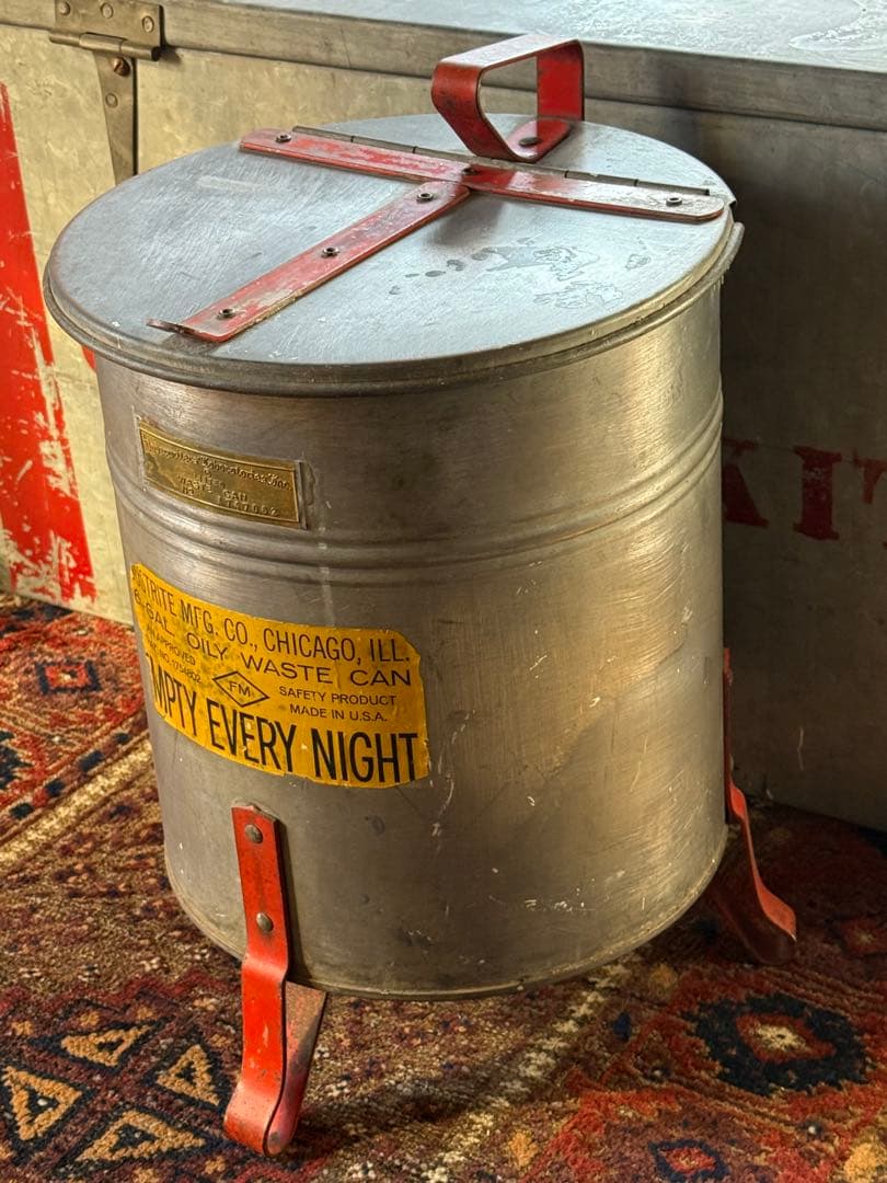 アンティーク雑貨 U.S.AJUSTRITE MFG CO Waste Can