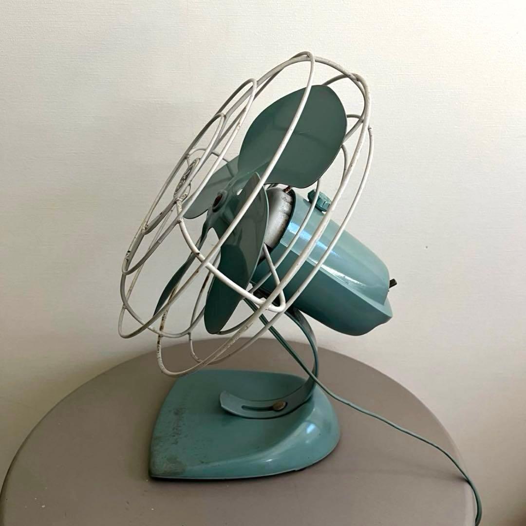 レア！GE ゼネラルエレクトリック 扇風機 アクアブルー レトロ