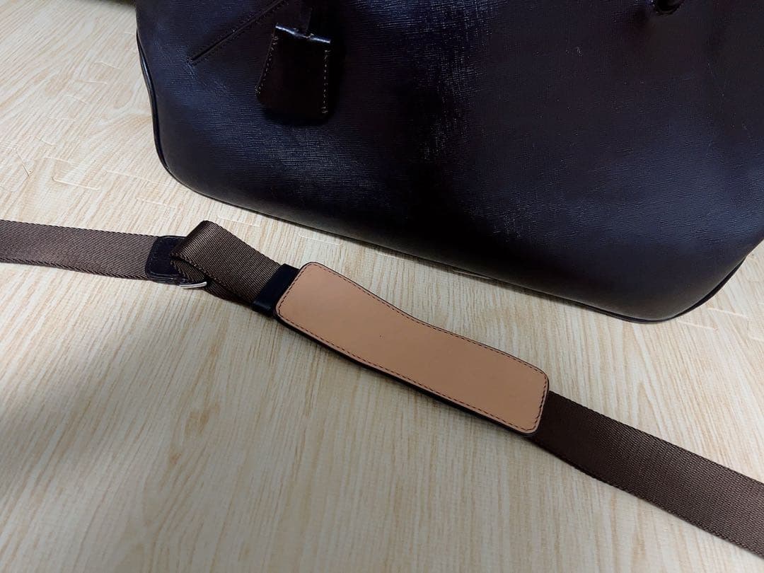 【美品】【PID】ダークブラウン ブリーフケース バッグ 牛革 2WAY