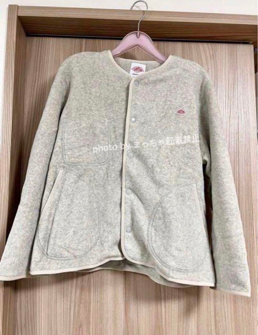 DANTON/ダントン　フリース ノーカラーカーディガン　マーブル38