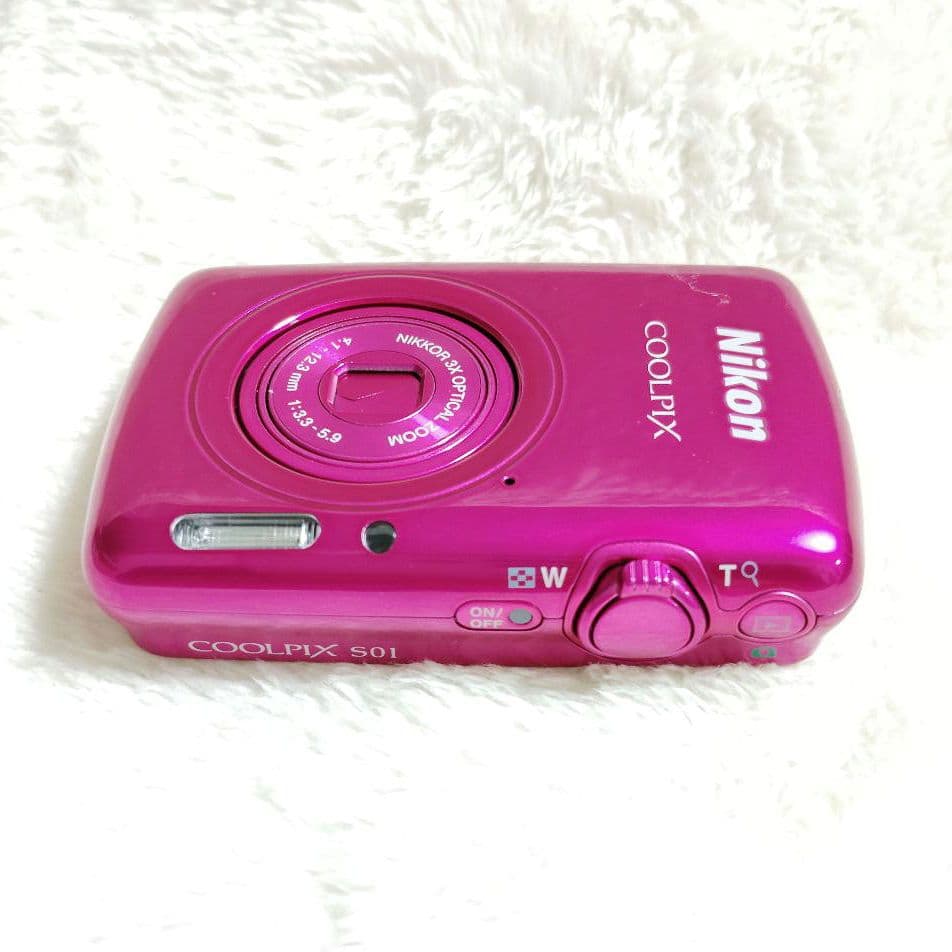 美品✨ Nikon COOLPIX S01 ピンク 充電ケーブル ミニサイズ