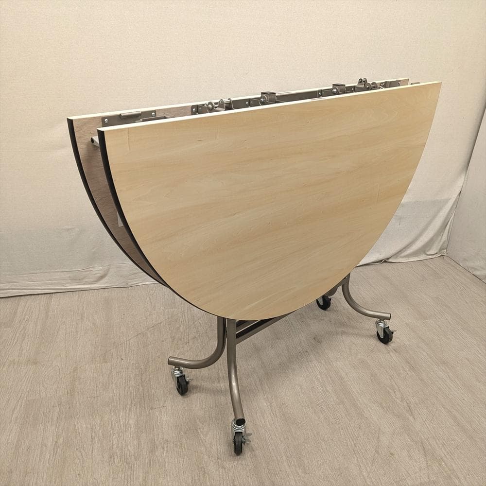 美品　直径150　フライトテーブル　折り畳み　円テーブル　会議　レセプション　B