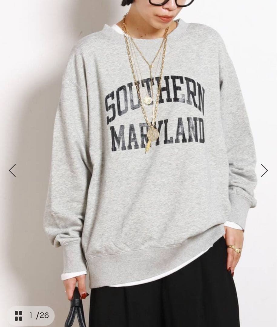 新品　【athletic wear MASON】別注オーバーカレッジスウェット