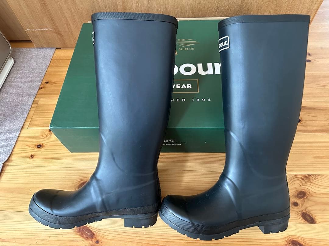 Barbour バブアー 長靴 レインブーツ 黒 Abbey サイズ7 26cm