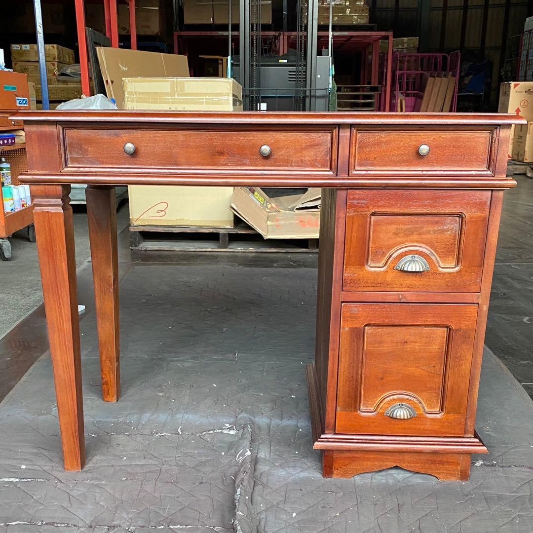 Mアウトレット アジアン デスク コロニアル アンティーク カントリー 書斎 机