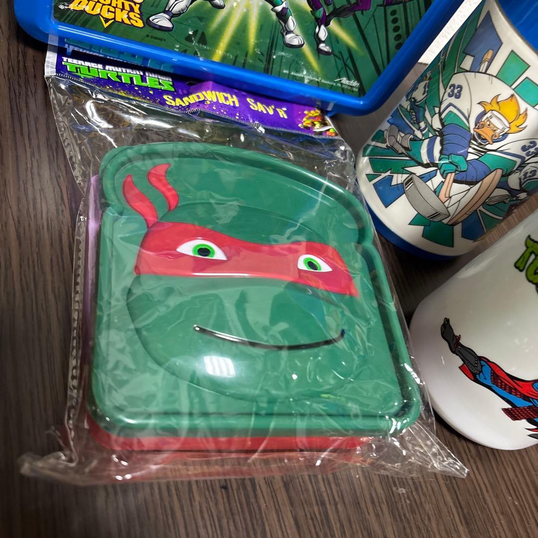 マイティ・ダックス　忍者タートルズ　ランチボックス水筒セット