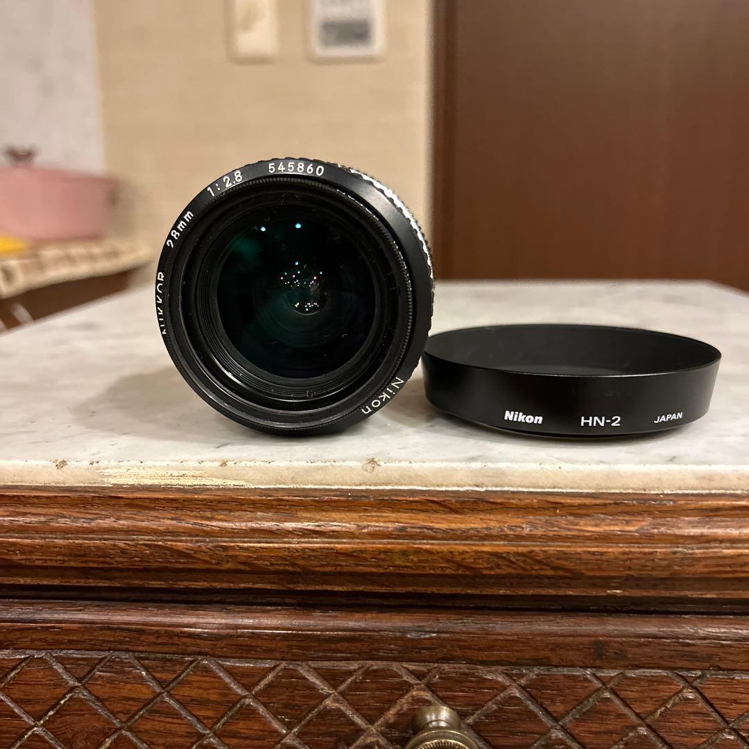 Nikon FE、28mm f2.8 レンズ