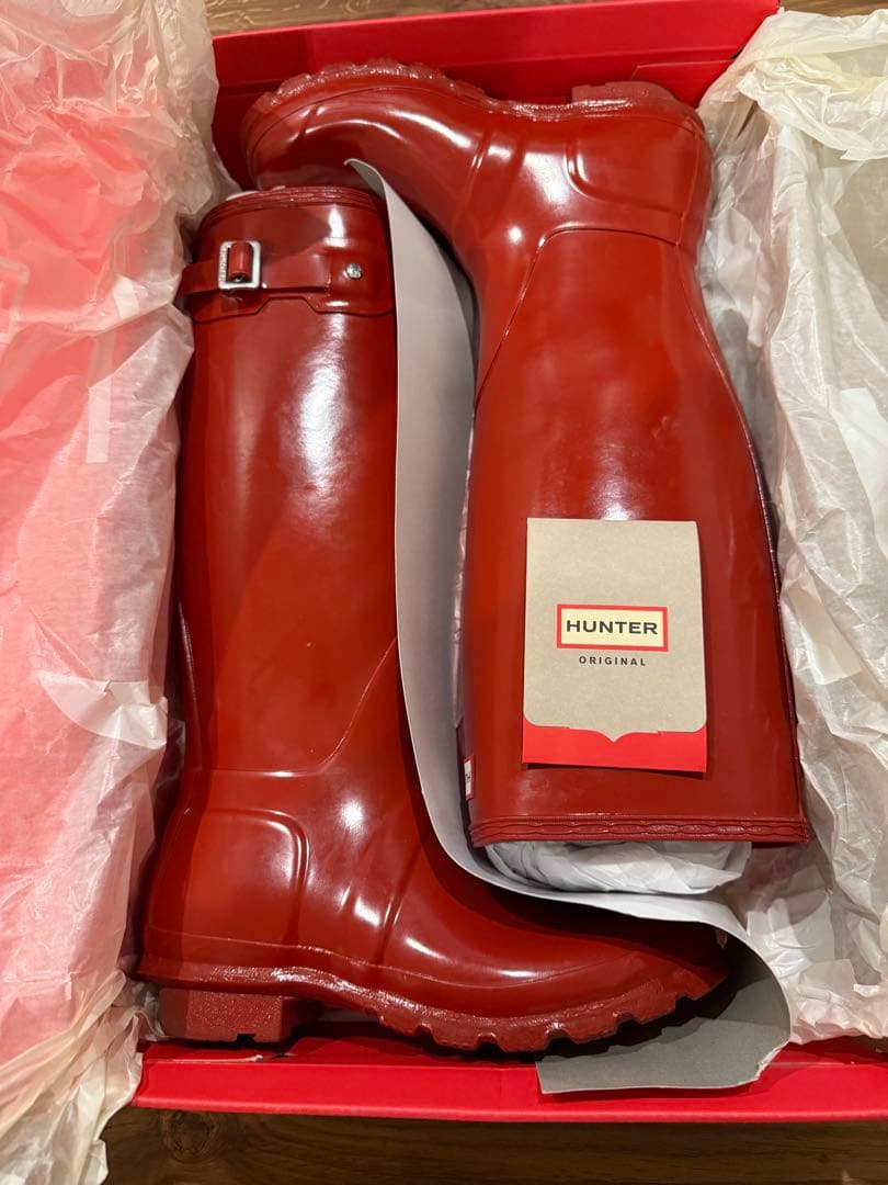 【希少価値高】HUNTER オリジナル トール グロス レイン ブーツ　24cm