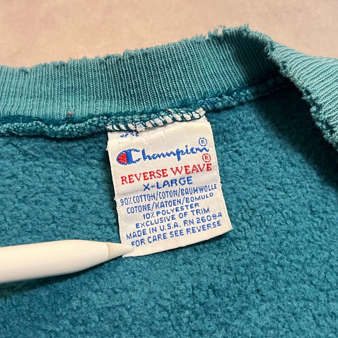 トップス Champion 90s reverse weave Tiffany Blue