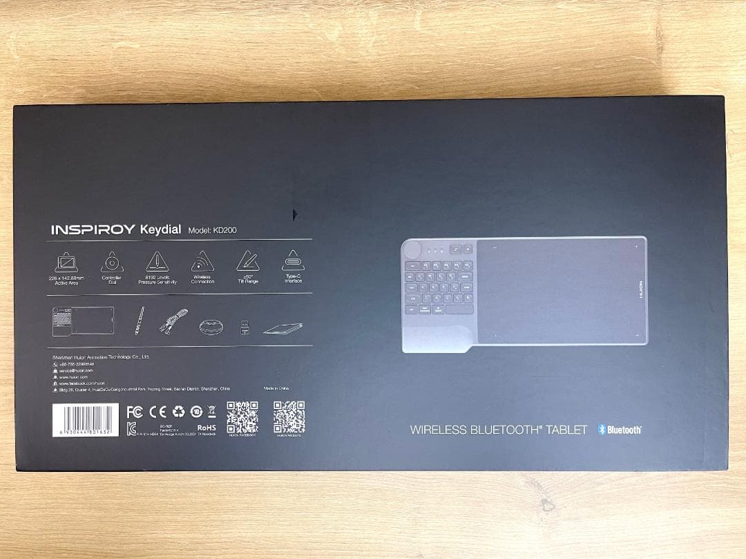 Inspiroy Keydial KD200 ペンタブレット 板タブ 筆圧感知