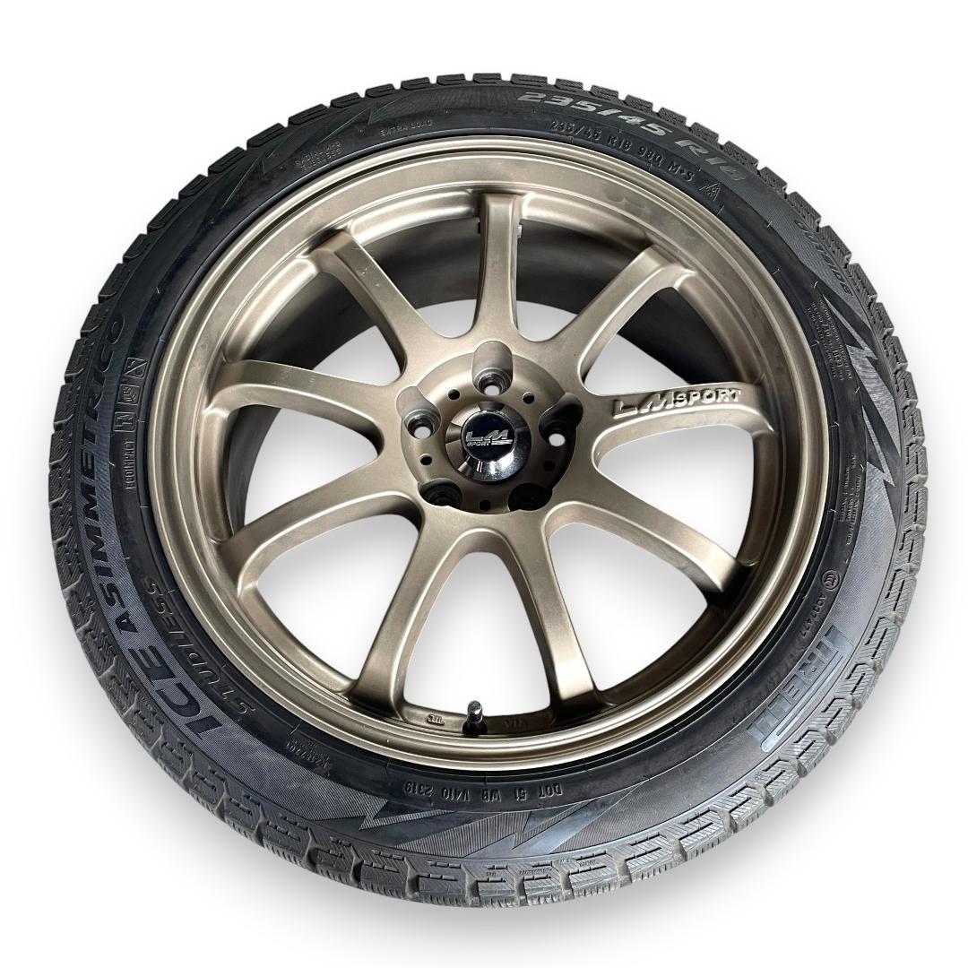 【送料込み】スタッドレス 235/45R18 /LMsportホイール4本セット