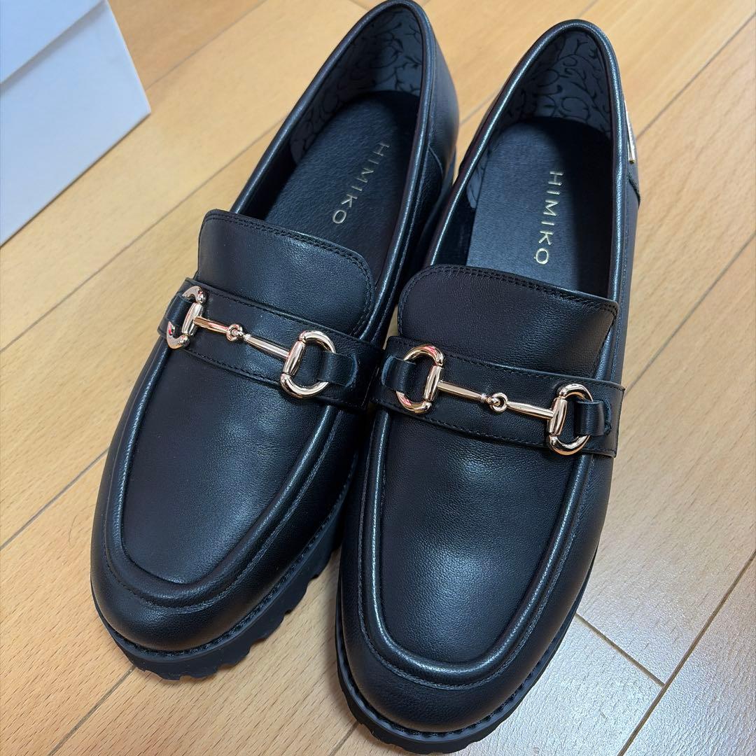 HIMIKO 卑弥呼ブラック厚底ローファー24.５センチ