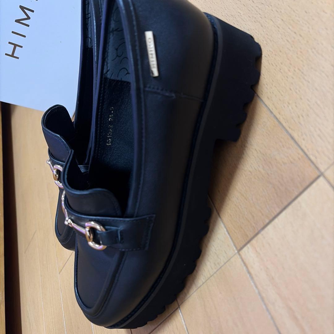 HIMIKO 卑弥呼ブラック厚底ローファー24.５センチ