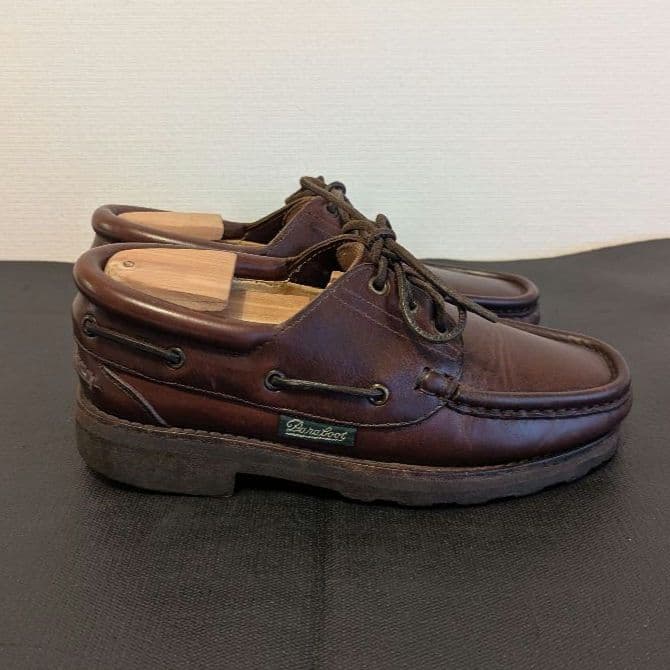 希少 Paraboot デッキシューズ デカタグ 5.5 ブラウン