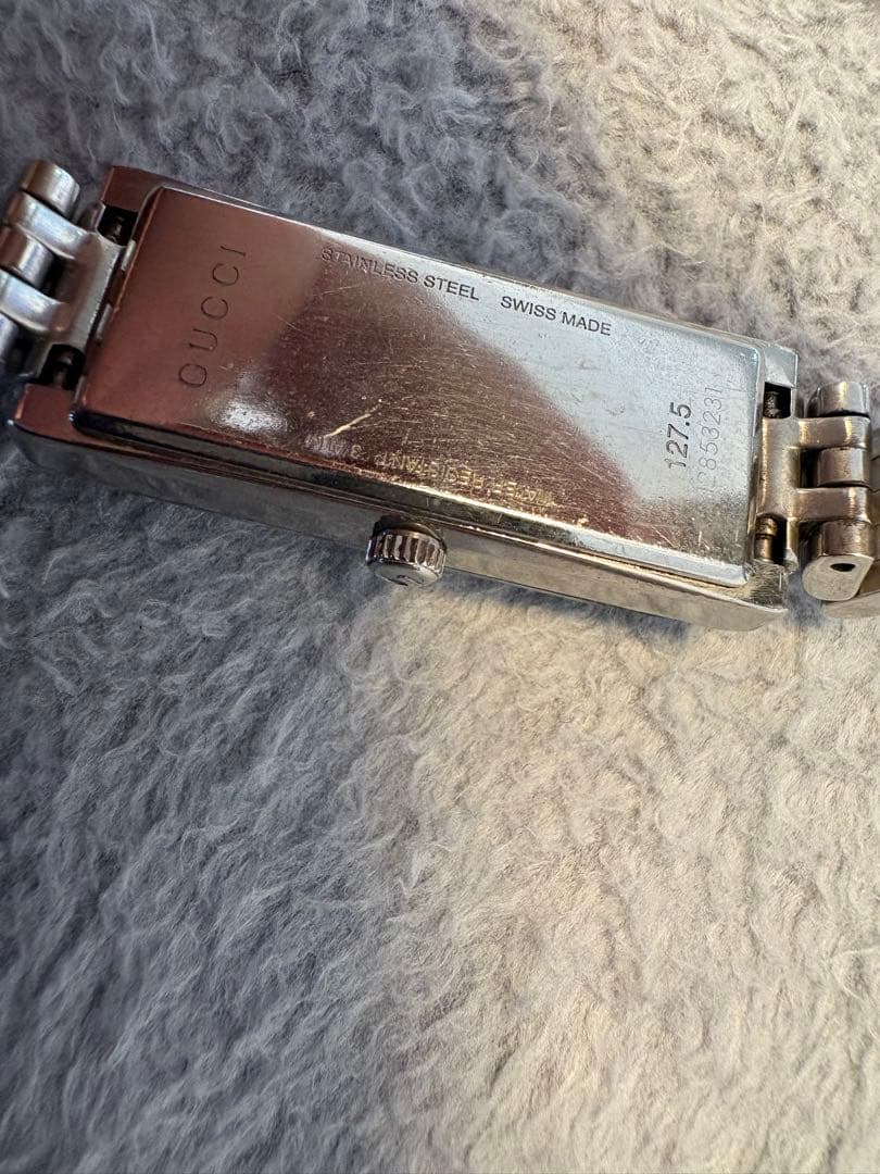 GUCCI シルバー ステンレススチール 長方形 時計