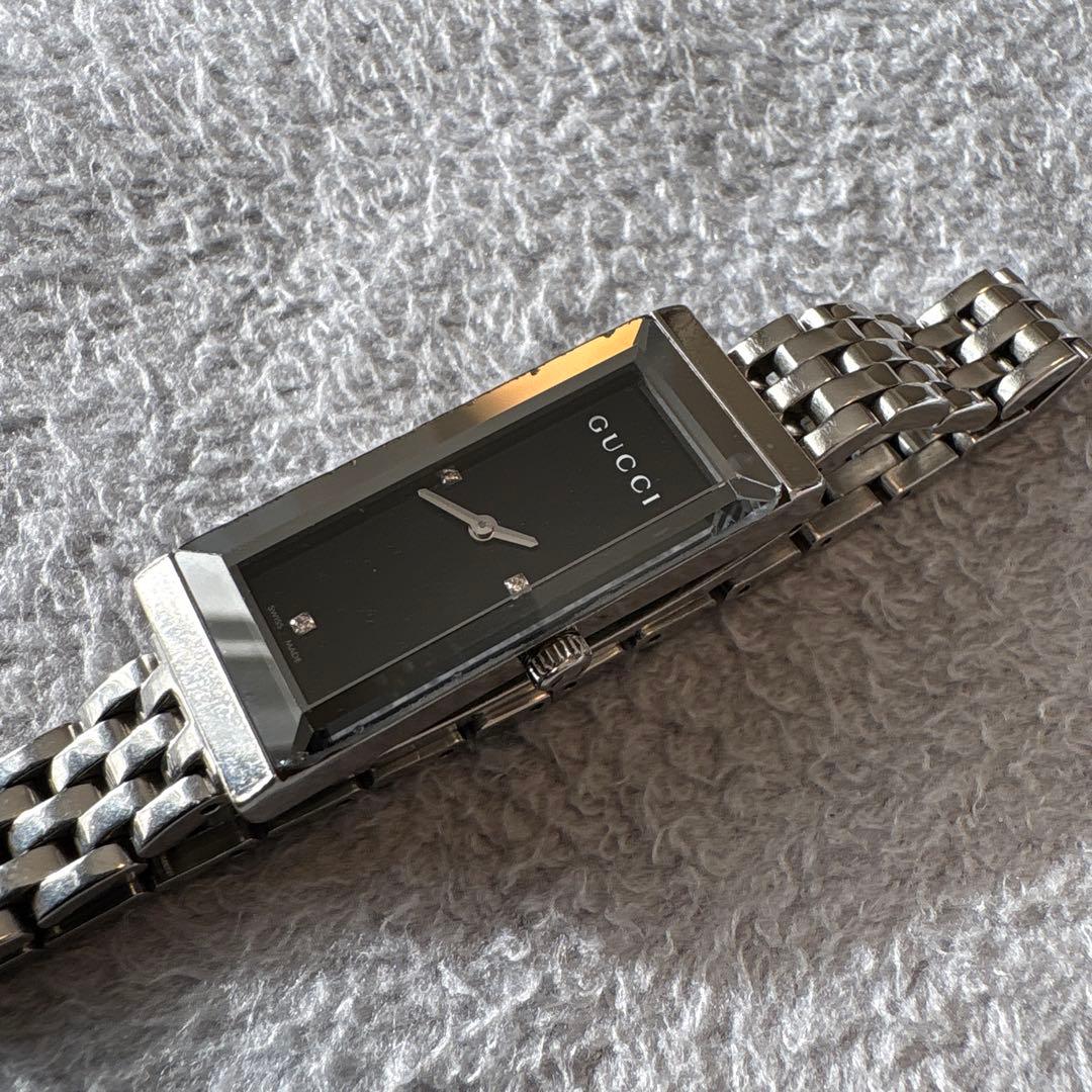 GUCCI シルバー ステンレススチール 長方形 時計