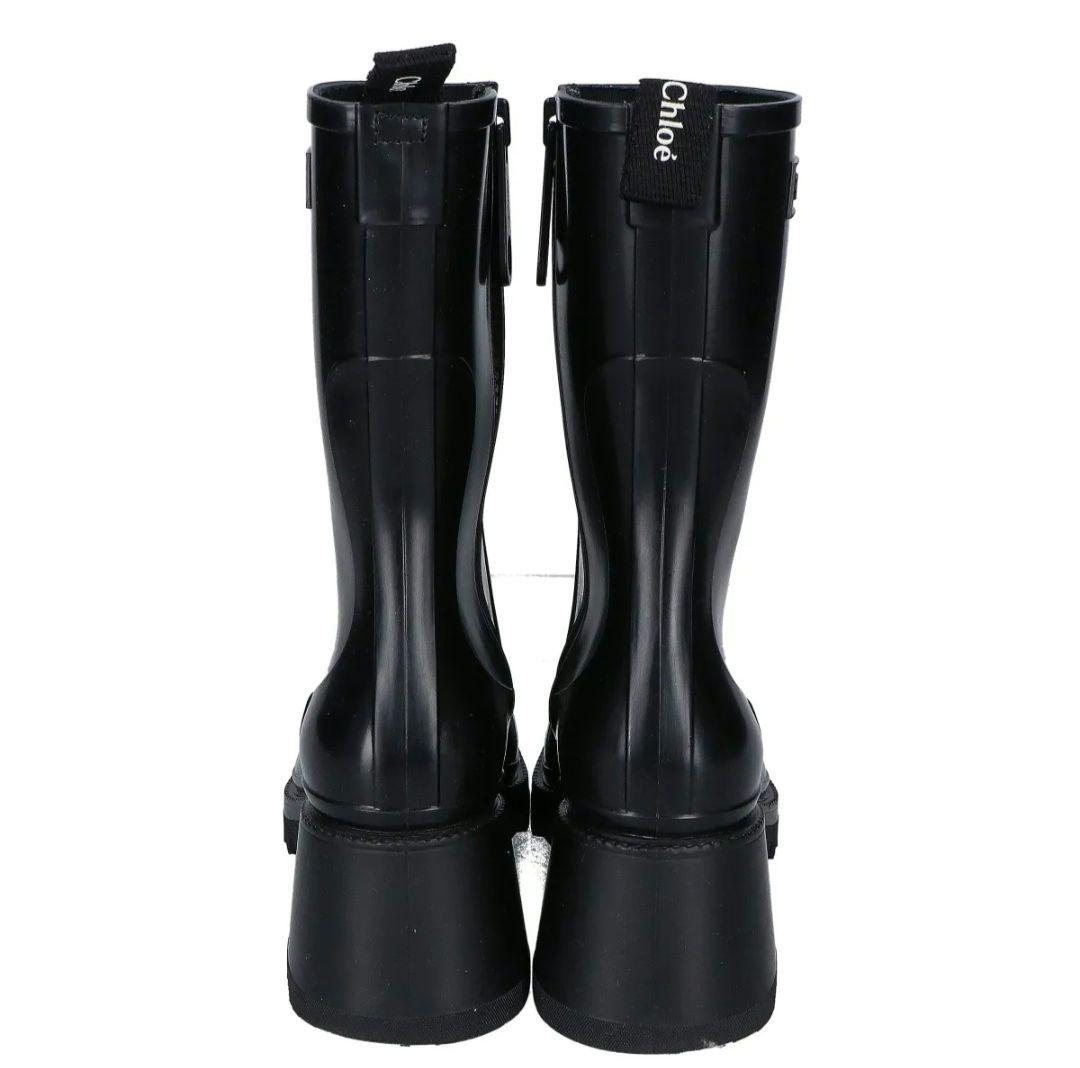 Chloé ブラックラバーショートブーツ