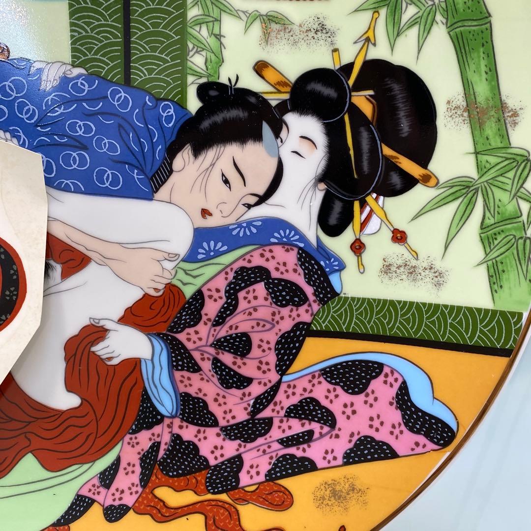 ☆春画　浮世絵大皿35.5㎝　共箱付き☆