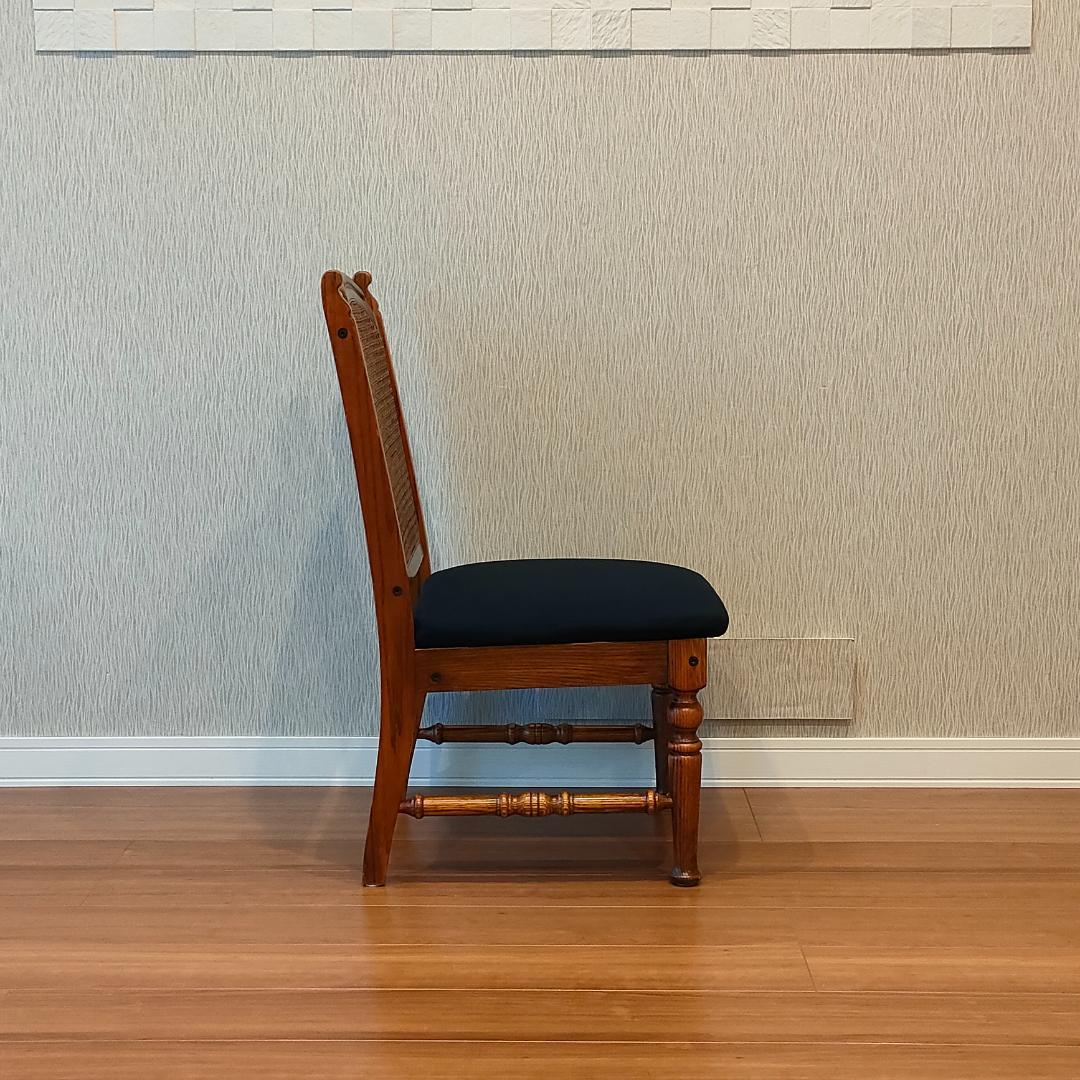 三越ブルージュ　ダイニングチェア　ラタンバック　三越製作所