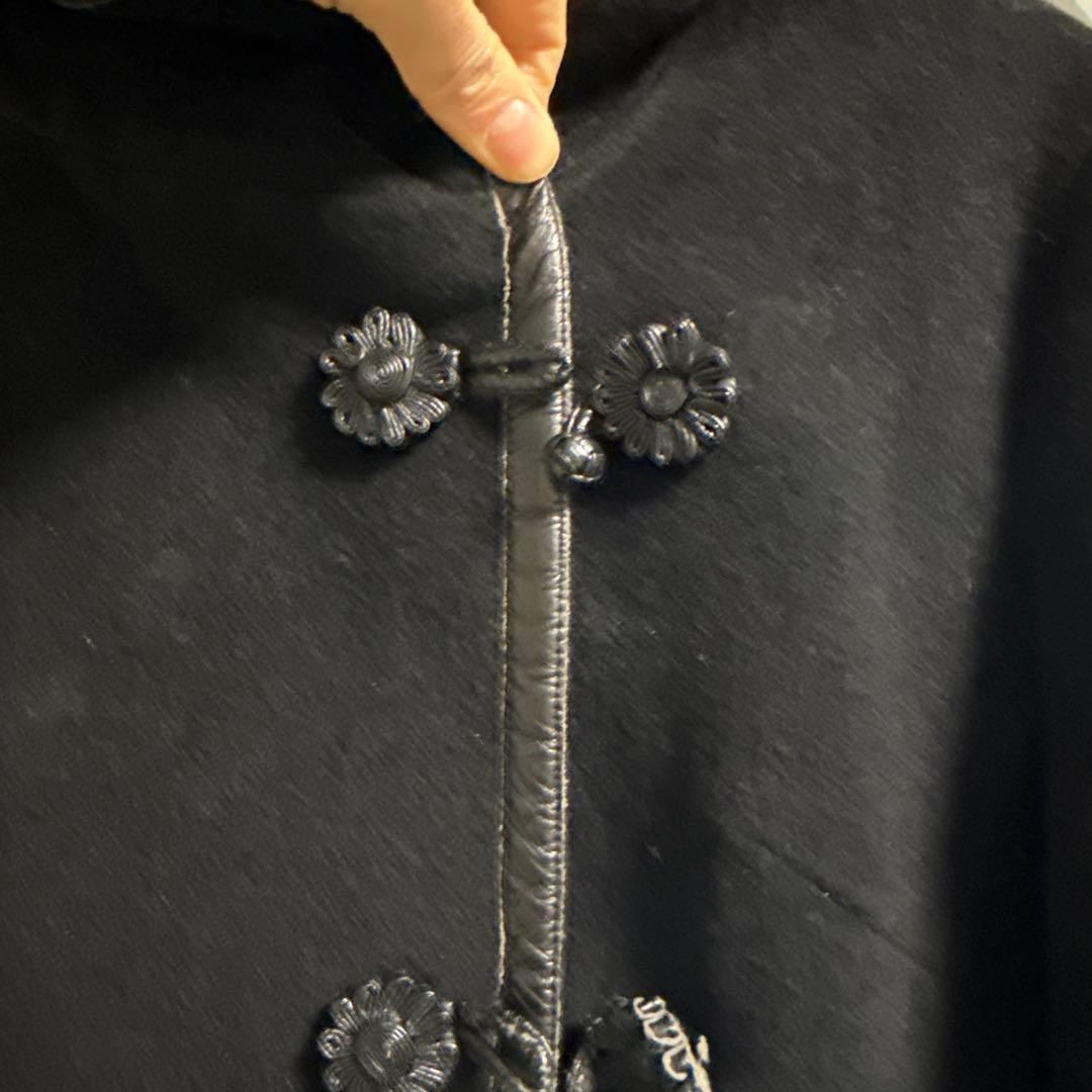 VIVIENNE TAM ブラックアンゴラ混ピーコート