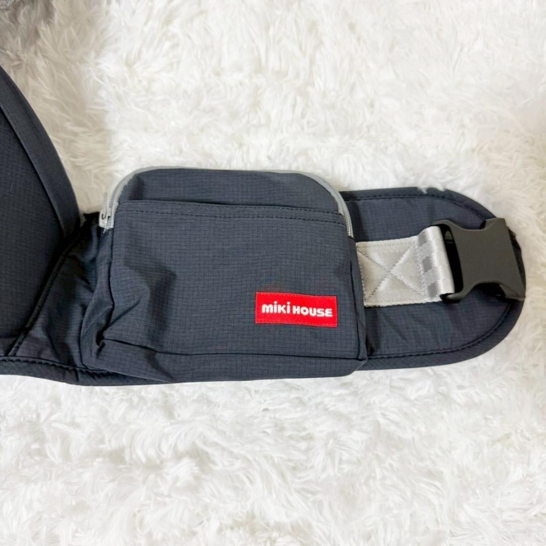 【極美品】ミキハウス×ポグネー ベビーキャリア 抱っこひも 星柄 グレー