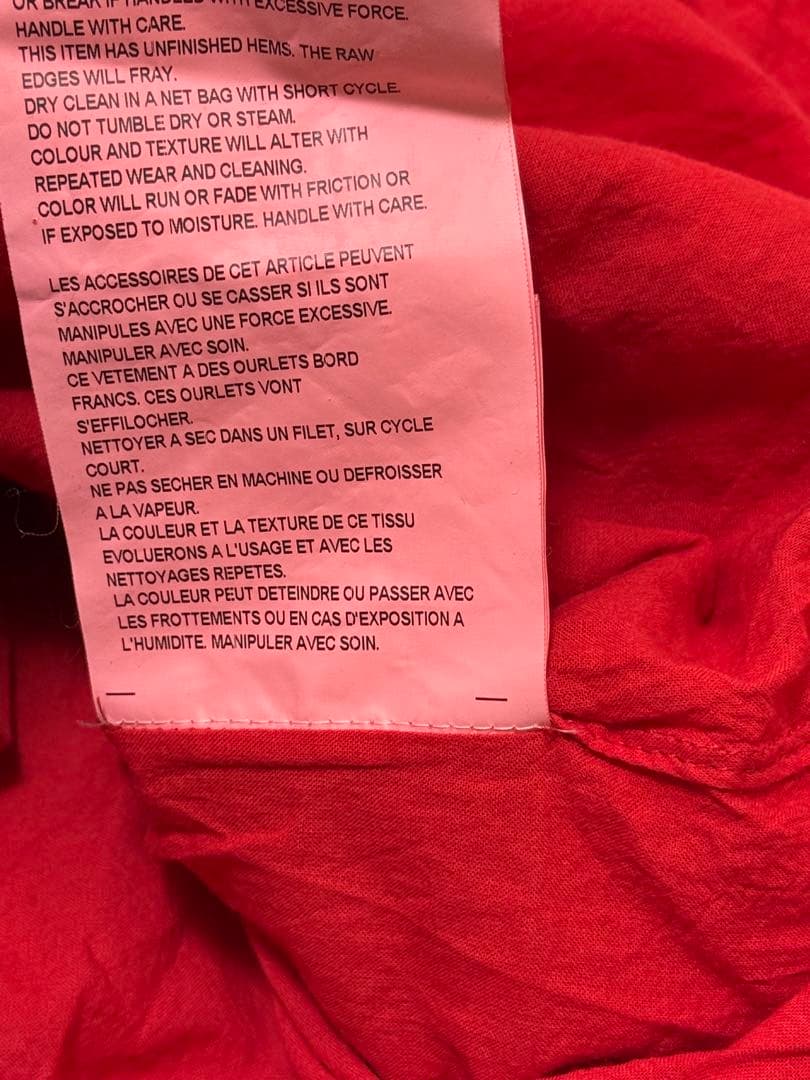 トリココムデギャルソン ビーズ&スパンコール 装飾 シャツ 赤M tricot