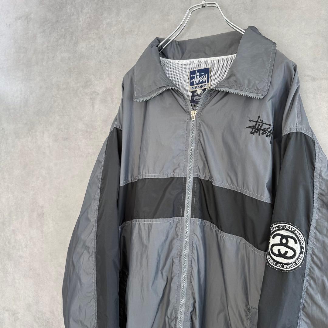 90sOLD STUSSY SPORT ステューシー ナイロンジャケットXL相当