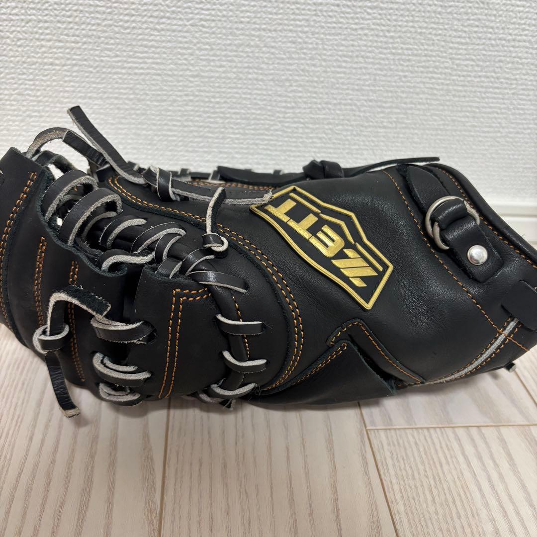 ZETT 軟式グローブ 黒 レザー キャッチャーミット ゼット