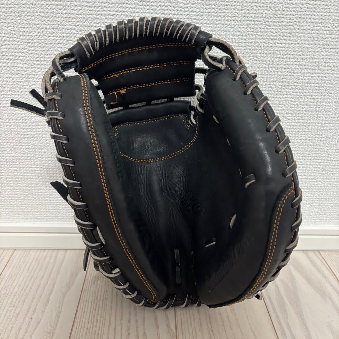 ZETT 軟式グローブ 黒 レザー キャッチャーミット ゼット