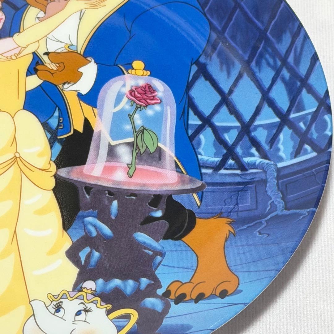 希少☆ディズニー 美女と野獣 絵皿 Learning to Love 認定書付