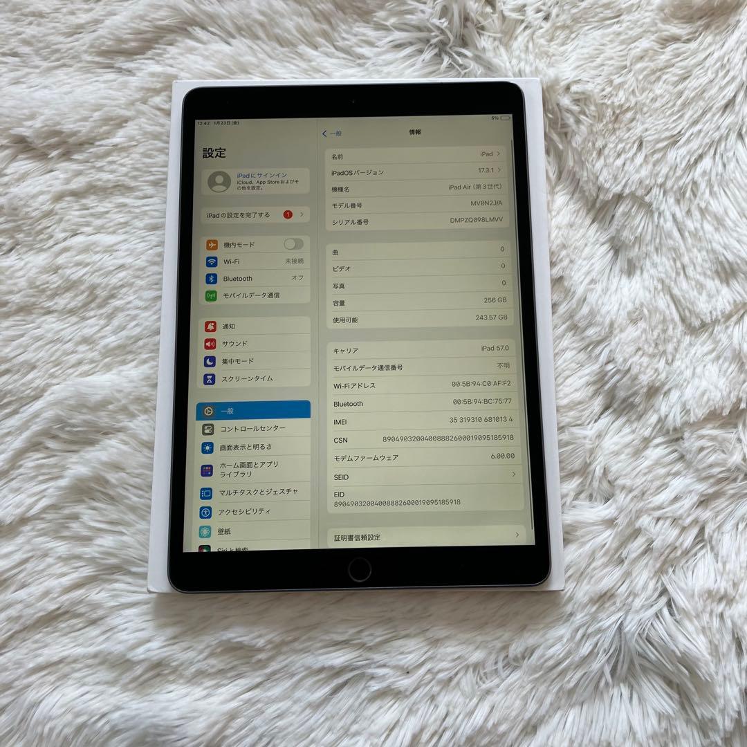 【格安】iPad Air3 256GB SIMフリー 【すぐ発送】