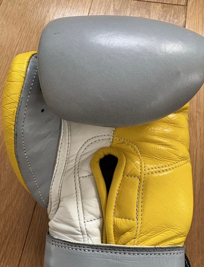ボクシング PRIZE RING boxing gloves Grey/Yellow 8oz