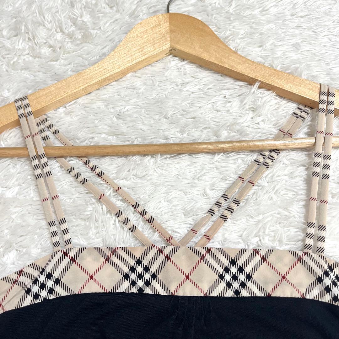 ✨大人気✨ バーバリーブルーレーベル 定番ノバチェック キャミ ブラック