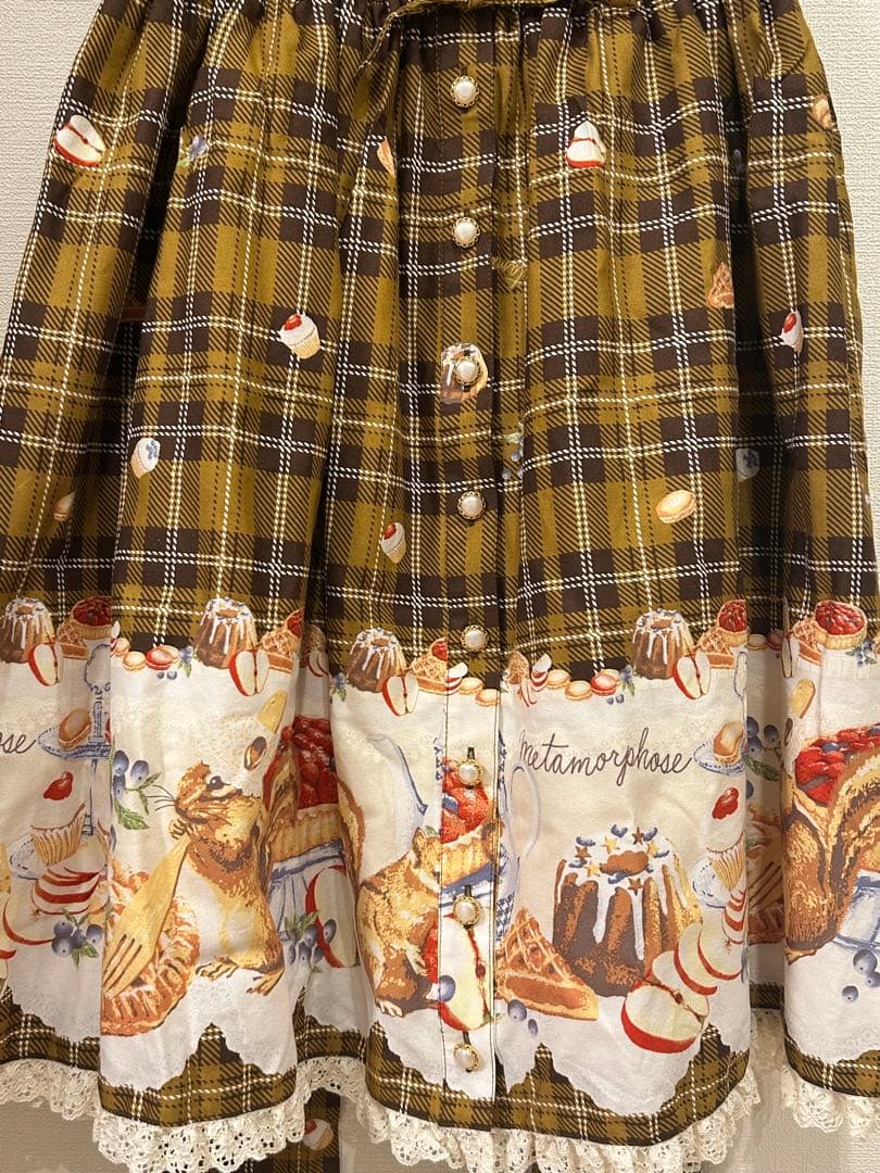 シャーリングリボンジャンパースカート　メタモルフォーゼ