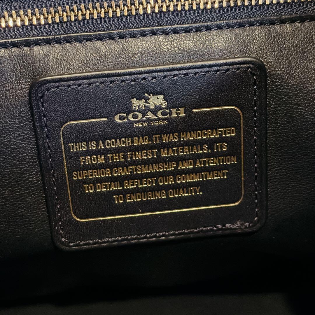 【美品】COACH コーチ ホーボー ショルダーバッグ ハンドバッグ ブラック
