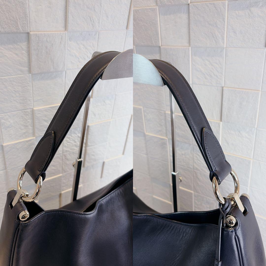 【美品】COACH コーチ ホーボー ショルダーバッグ ハンドバッグ ブラック