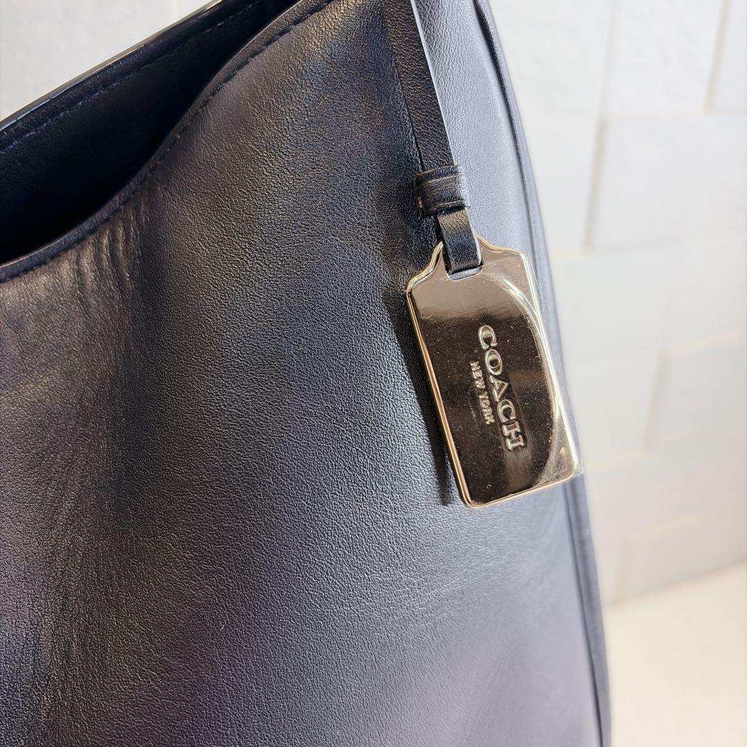 【美品】COACH コーチ ホーボー ショルダーバッグ ハンドバッグ ブラック