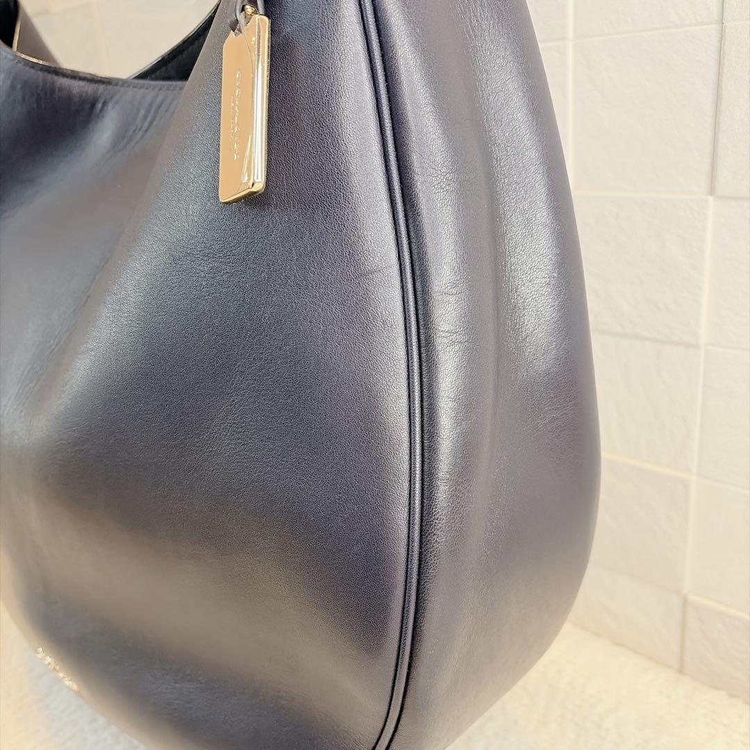 【美品】COACH コーチ ホーボー ショルダーバッグ ハンドバッグ ブラック