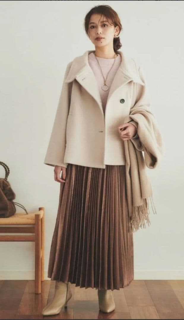 UNTITLED 2WAYウールショートコート