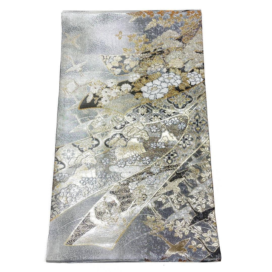 V1302 ●高級 正絹 六通 袋帯