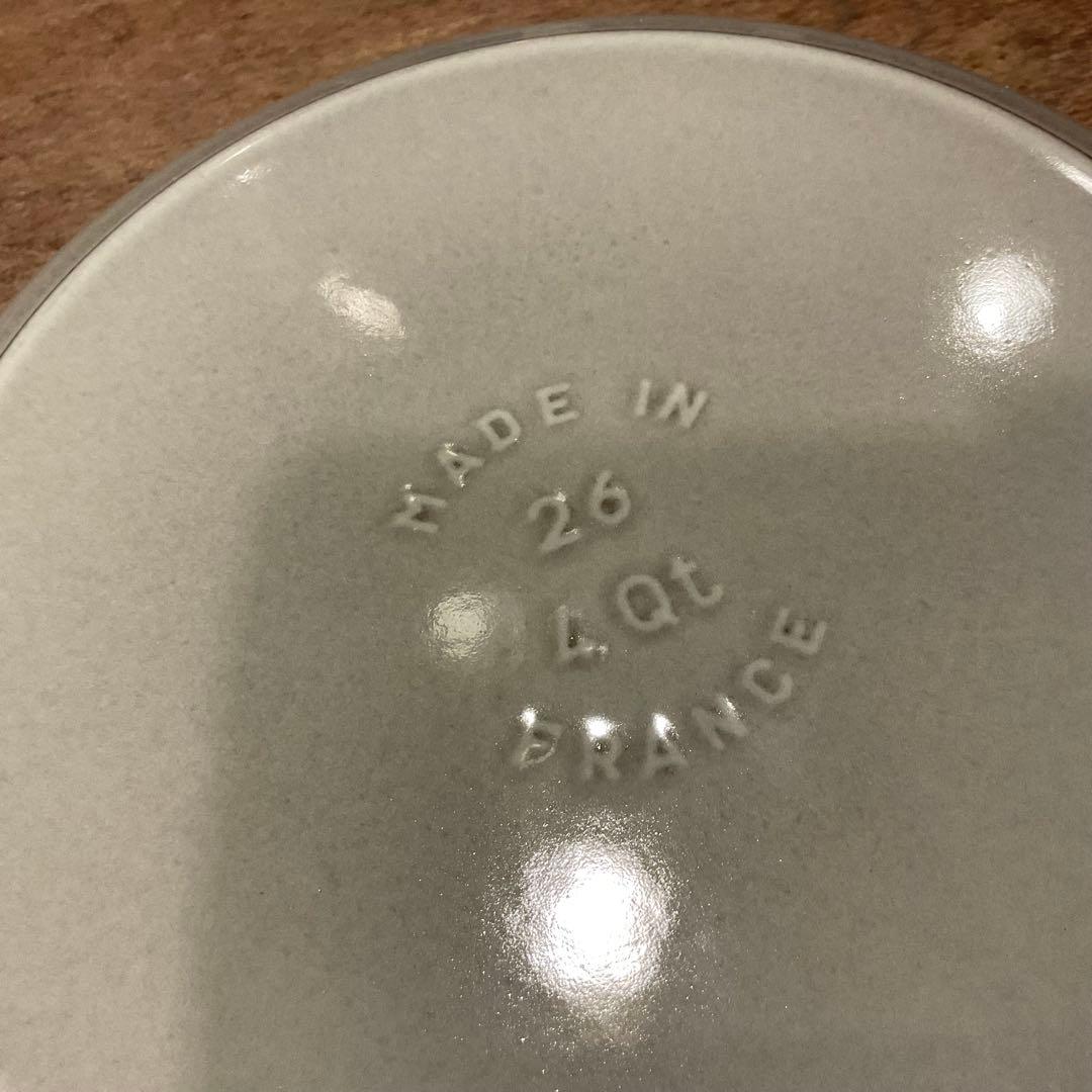 極美品！26cm 浅型 ストウブ ピコ ココットラウンド シャロー グレー