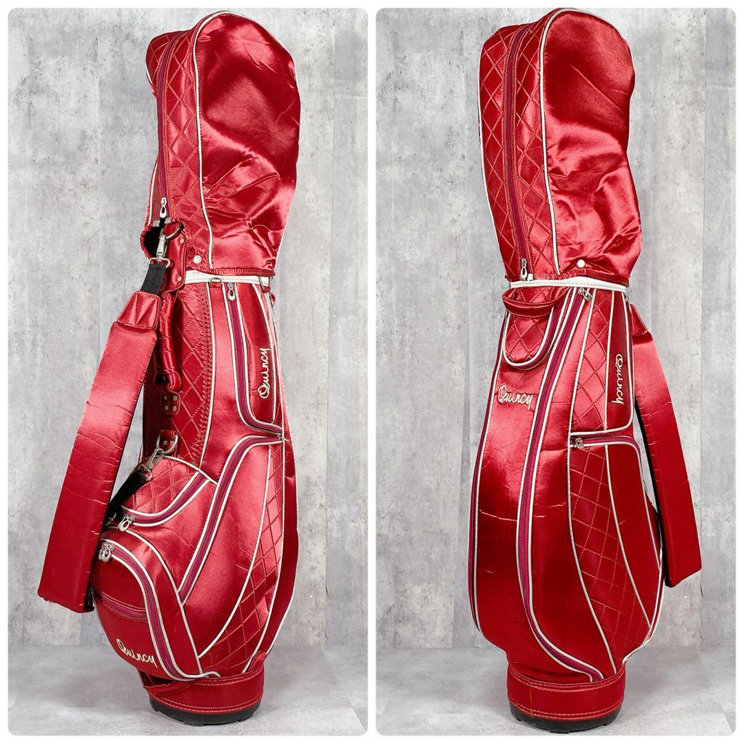 T153 Quincy 他 ゴルフクラブ レディース セット 赤 初心者 練習