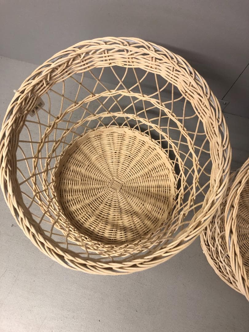 2個　籐製　フランスパンスタンド　No.366　PPV44