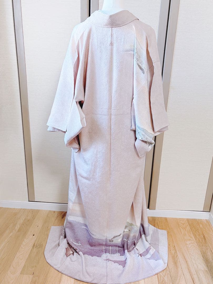 美品　訪問着　フルセット　S 友禅 風景　卒業式　入学式　お宮参　袋帯　紋