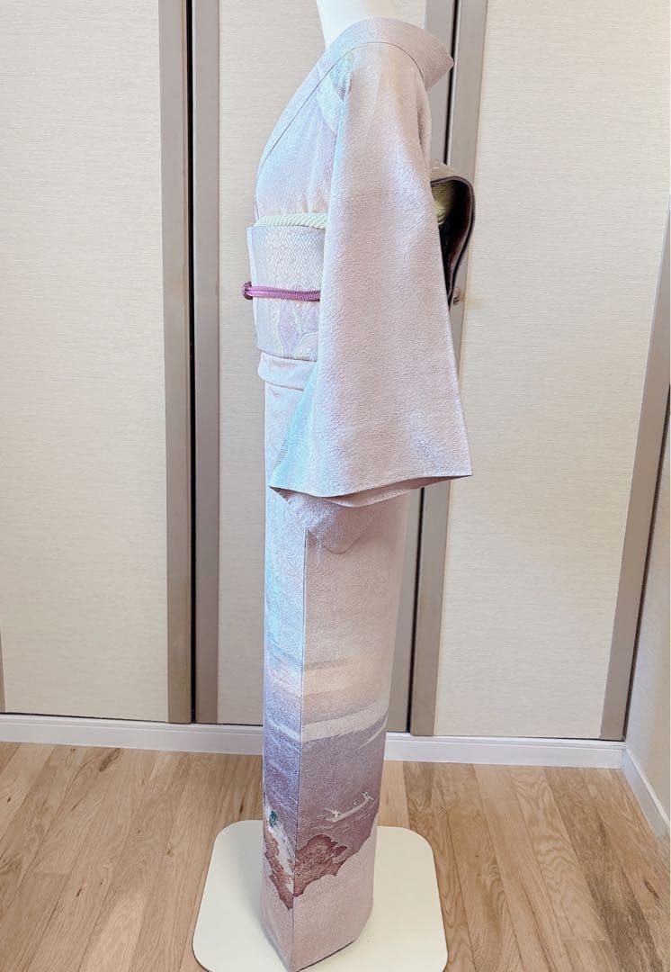 美品　訪問着　フルセット　S 友禅 風景　卒業式　入学式　お宮参　袋帯　紋