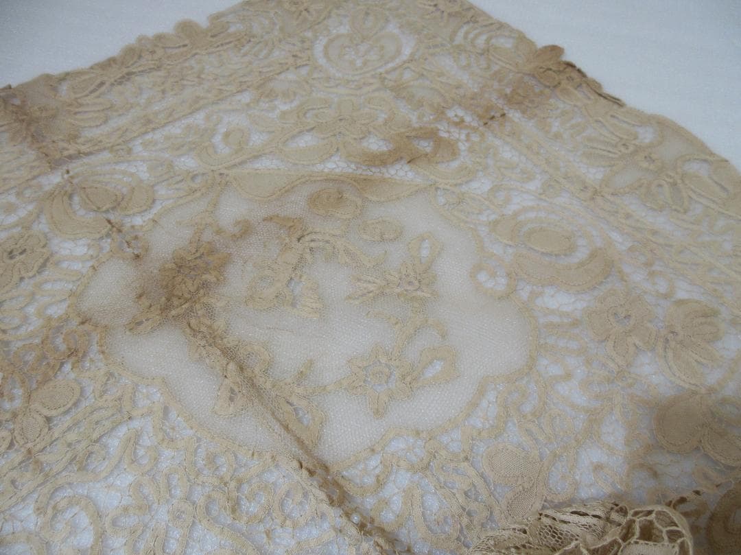 (O-41)汕頭 スワトウ テーブルクロス 刺繍 レース