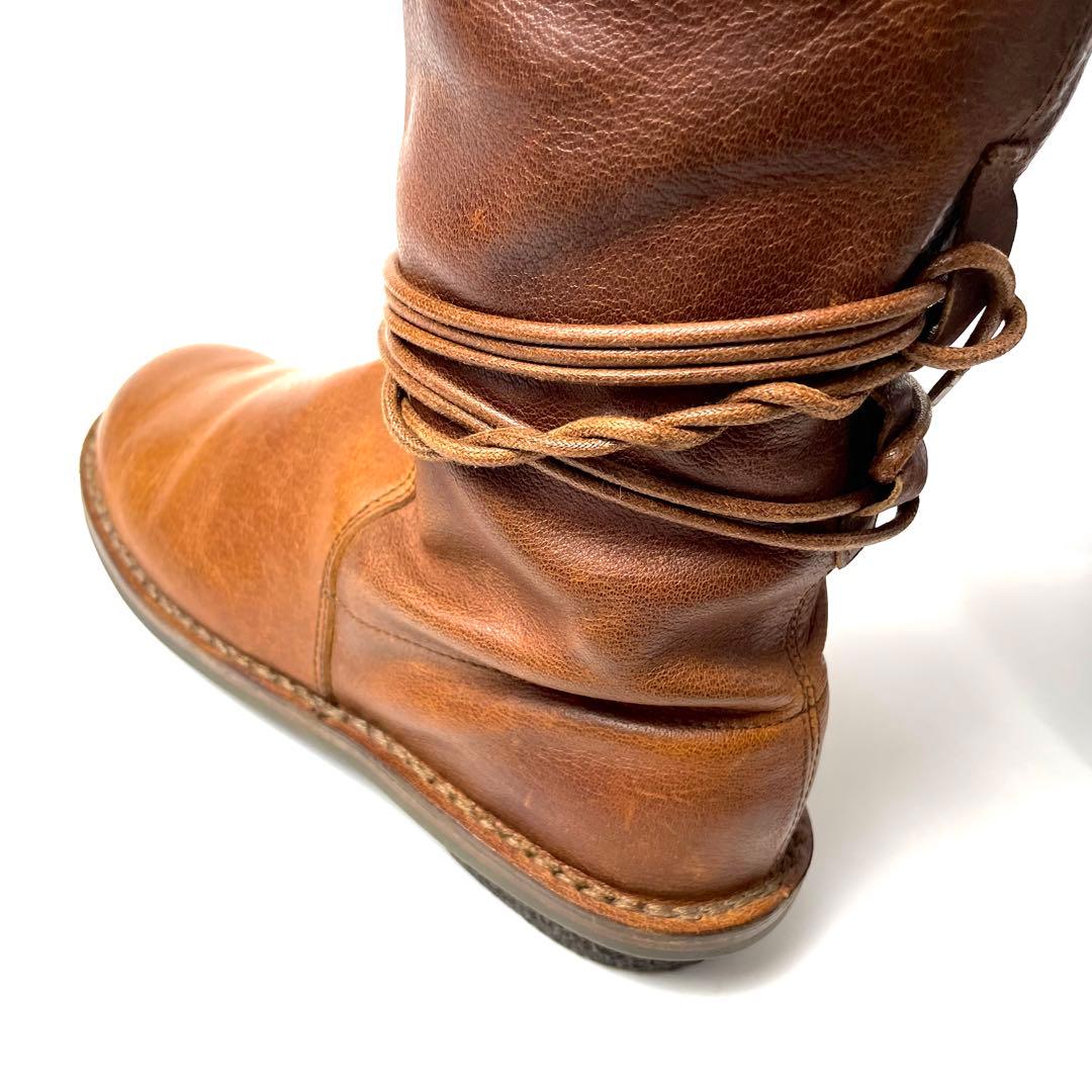 trippen トリッペン 39メキシコ ロングブーツ 革紐 訳あり 美品