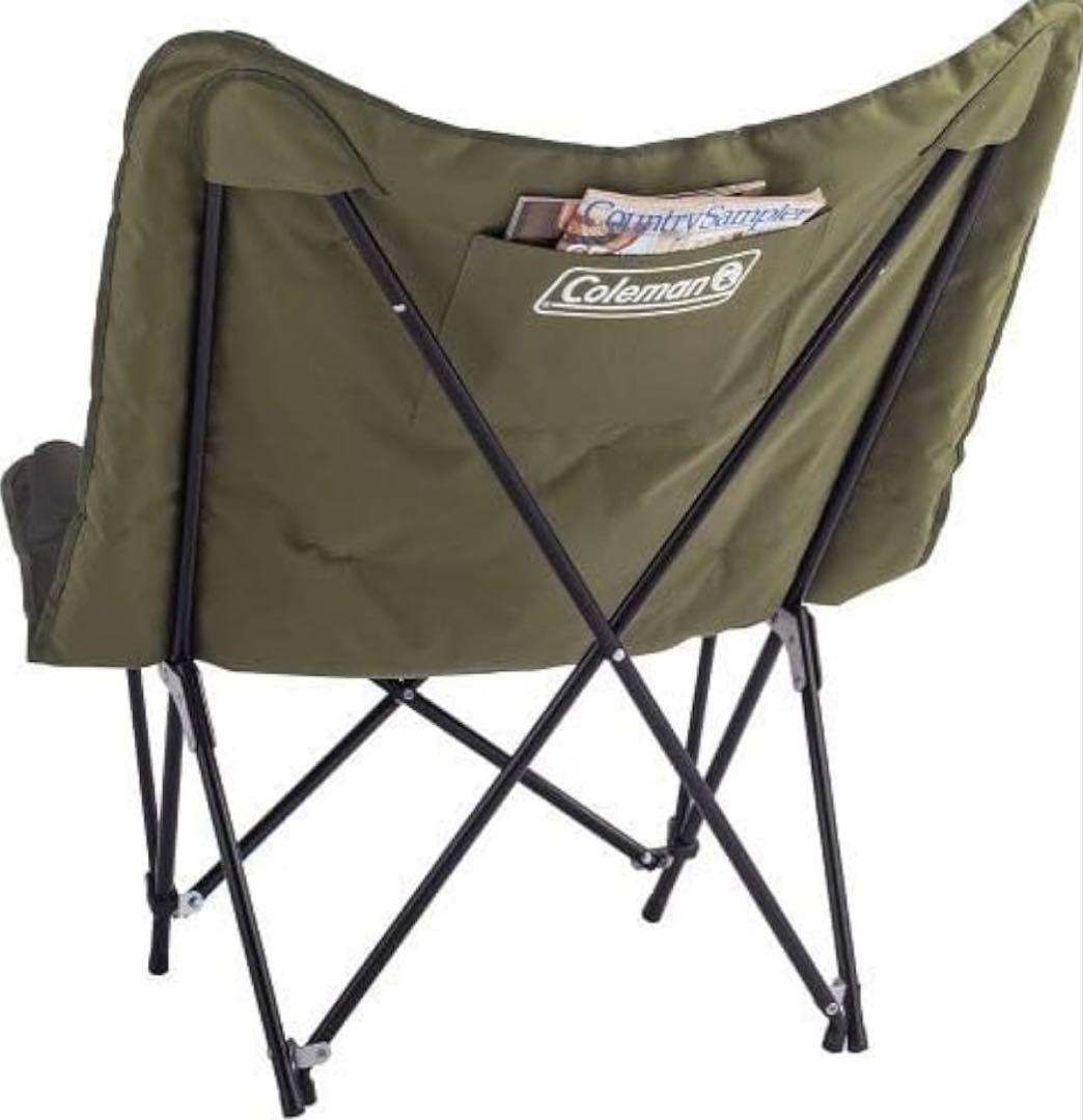 【美品】2脚セット Coleman チェア ソファチェア オリーブ